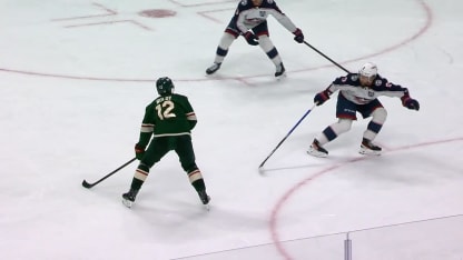 CBJ@MIN: Kaprizov scores PPG against Elvis Merzlikins