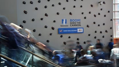 CBJ Blue Jackets Nationwide Arena Cannonball Wall