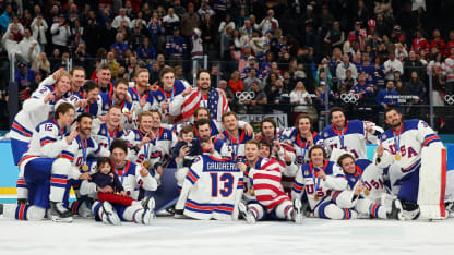 Team USA with Gaudreau jersey