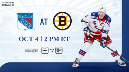Rangers at Bruins: Pregame Notes | 10.04.25