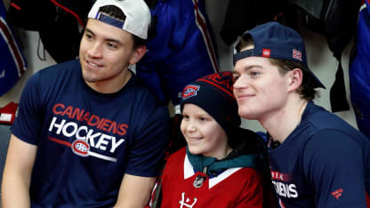 Brave young fan meets the Habs