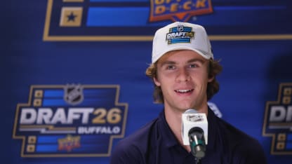 Gavin McKenna at NHL Draft Media Day