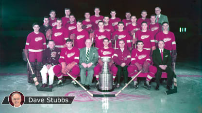 1954 Red Wings team photo Stubbs badge