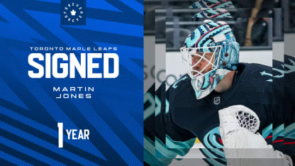 Maple Leafs Sign Goaltender Martin Jones to a one-year Contract