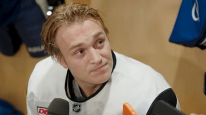 Pontus Holmberg | Pregame at Toronto Maple Leafs