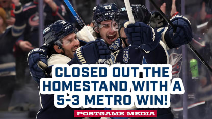 Blue Jackets Close Out Homestand with a 5-3 METRO WIN!
