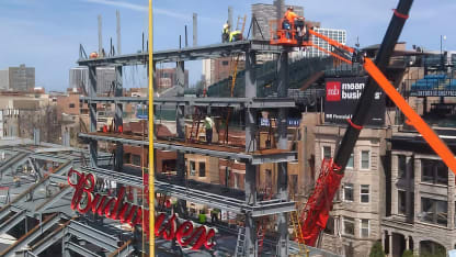 Wrigley WC construction outfield