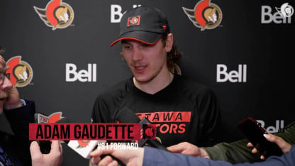 Adam Gaudette dispo médias après le match contre SJS