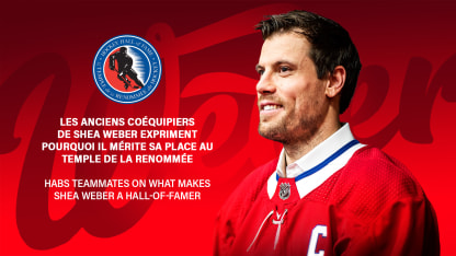 Habs teammates on Shea Weber