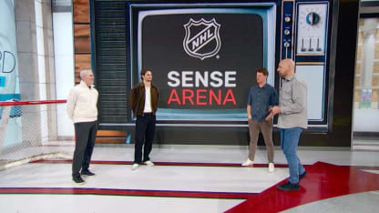 Joey Daccord demonstrates NHL Sense Arena
