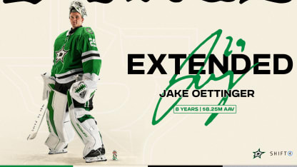 Dallas Stars sign goaltender Jake Oettinger to an eight-year, $66 million contract extension 101724