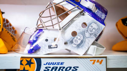 Saros to Honor Four Members of Preds Family With Special Hockey Fights Cancer Mask - 2025_11_21