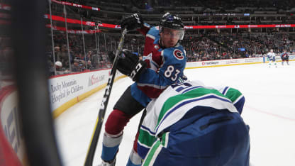 Matt Nieto Vancouver Canucks 2018 February 26 battle