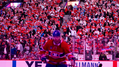 Canadiens fan at Bell Centre cheering team
