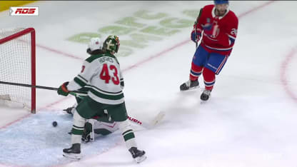 MIN@MTL: Caufield marque un but contre Jesper Wallstedt