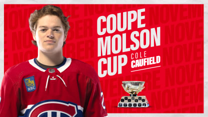 Cole Caufield earns Molson Cup honor for November