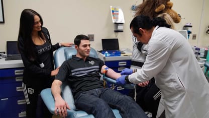 Alex Faust Donating Blood