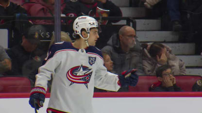 CBJ@OTT: Mateychuk scores goal against Leevi Merilainen