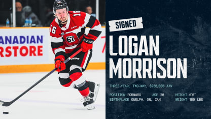 Seattle Kraken Sign Logan Morrison to Entry Level Contract