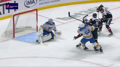 STL@COL: Nichushkin scores goal against Jordan Binnington