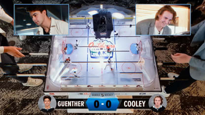 Guenther, Cooley face-off in bubble hockey