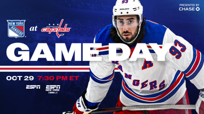 Rangers at Capitals: Pregame Notes | 10.29.24