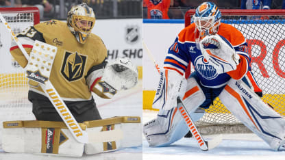 Adin Hill Calvin Pickard goalie matchup 2025 Western second round