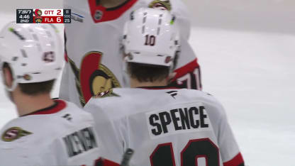 OTT@FLA: Spence scores goal against Daniil Tarasov