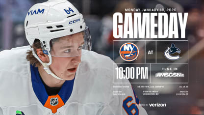 Game Preview: Islanders at Canucks Jan. 19, 2026