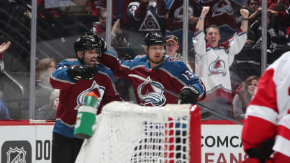 Nazem Kadri celebrate Detroit Red Wings 2020 January 20