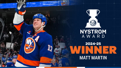 Matt Martin Wins the 2024-25 Bob Nystrom Award