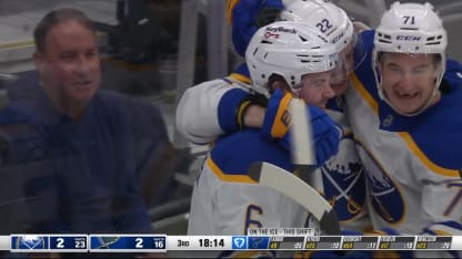 Benson bats the puck home