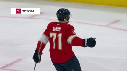 FLA@CAR: Kunin scores goal against Frederik Andersen