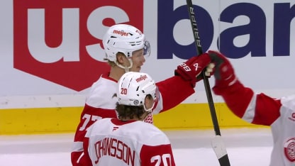 DET@MIN: Edvinsson scores goal against Filip Gustavsson