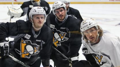 sidney crosby jake guentzel carl hagelin practice