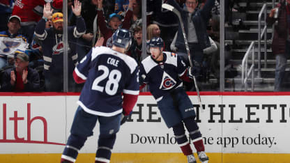 Goal Celebrate Andre Burakovsky Ian Cole St. Louis Blues 18 January 2020