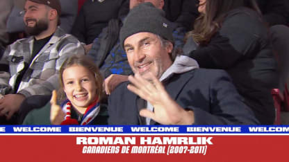 FLA@MTL: Roman Hamrlik assiste à un match des Canadiens