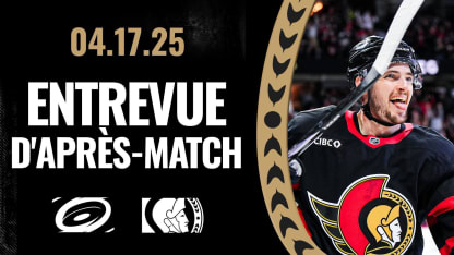 Drake Batherson dispo médias d'après-match contre CAR