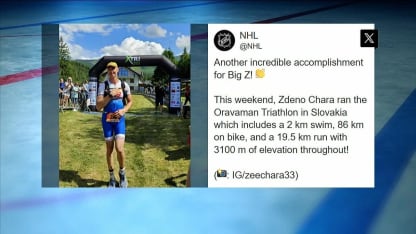 Zdeno Chara completes the Oravaman Triathalon