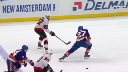 OTT@NYI: Greig marque un but en I.N. contre Ilya Sorokin