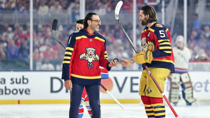 Luongo drops the puck