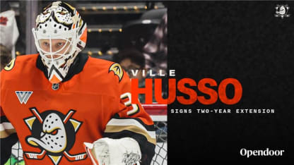 Ducks Sign Goalie Husso to Two-Year Contract Extension