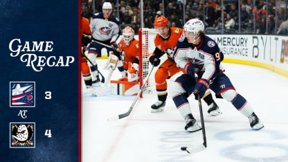 Columbus Blue Jackets Anaheim Ducks game recap December 20 2025