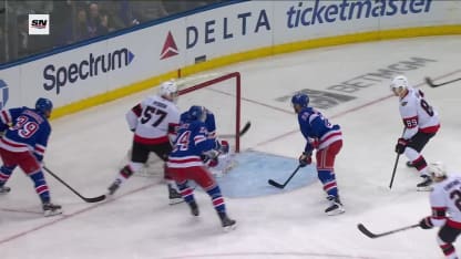 OTT@NYR: Perron scores goal against Spencer Martin