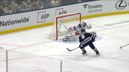 Shesterkin's pair of saves on Werenski