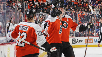 Konecny rings one in off the pipe