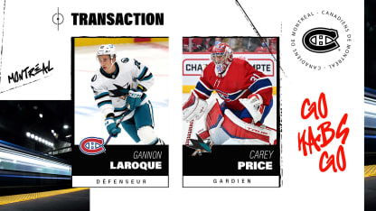Les Canadiens acquièrent le défenseur Gannon Laroque des Sharks de San Jose