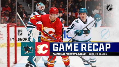 San Jose Sharks Calgary Flames game recap February 15