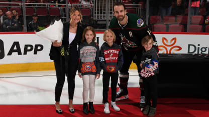 Ladd with family 1000th game