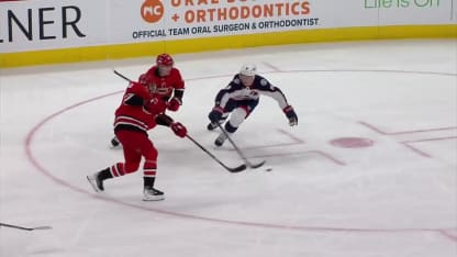 CBJ@CAR: Aho scores goal against Daniil Tarasov